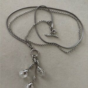 Brighton silver lariat necklace